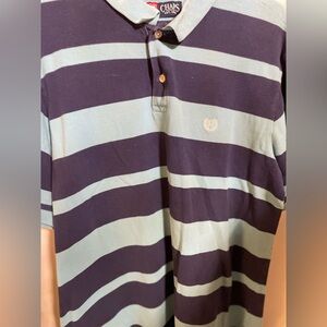 Chaps Blue Polo Shirt with Textured Cotton Blend